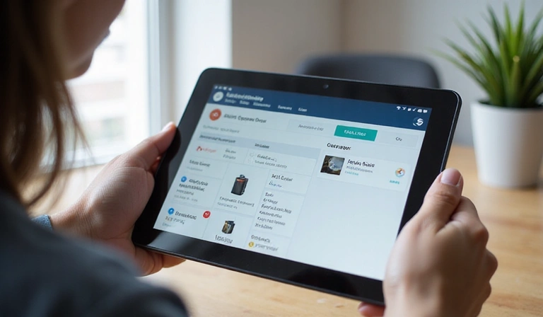 A person interacting with a digital interface, showcasing personalized content delivery